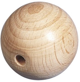 HOUTEN KRALEN NATUREL MET BOORGAT 25 MM. PER 25 STUKS 6103300